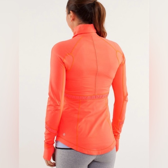 Lululemon Run: Reflect Pullover Light Flare 4 Neon Pink Orange Gym Yoga - Picture 2 of 11